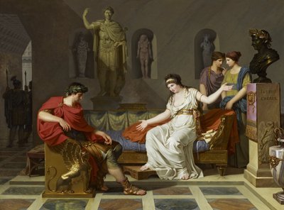 Cleopatra en Octavianus door Louis Gauffier